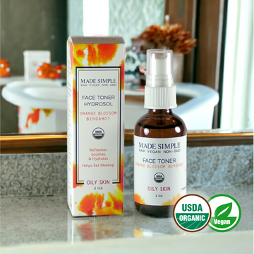 Orange Blossom Bergamot Face Toner for Oily Skin