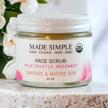 Milk Thistle Rosemary Face Scrub for Sensitive/Mature Skin