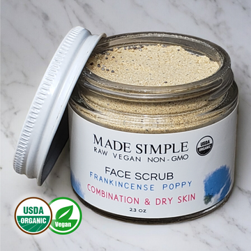 Frankincense Poppy Seed Face Scrub for Combination/Dry Skin