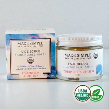 Frankincense Poppy Seed Face Scrub for Combination/Dry Skin