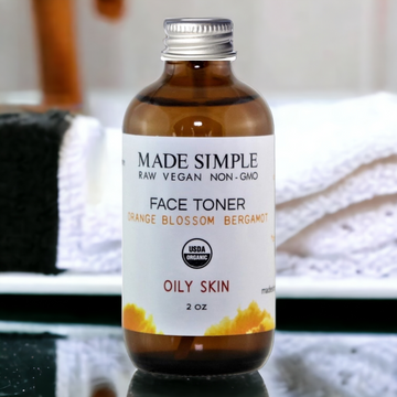 Orange Blossom Bergamot Face Toner for Oily Skin