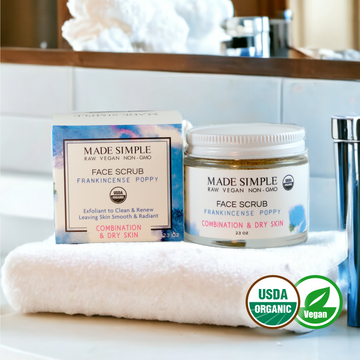 Frankincense Poppy Seed Face Scrub for Combination/Dry Skin