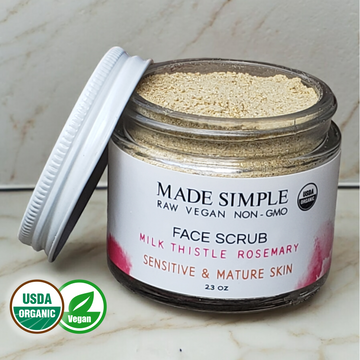 Milk Thistle Rosemary Face Scrub for Sensitive/Mature Skin