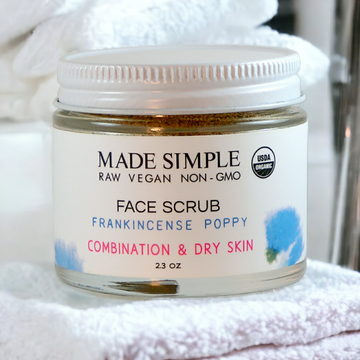 Frankincense Poppy Seed Face Scrub for Combination/Dry Skin