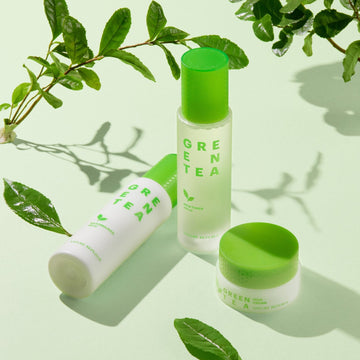 Pure Green Tea Skin Care Set [Free Mini Toner, Emulsion, and Facial Cotton]