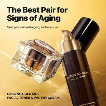 Ginseng Gold Silk Toner & Cream Daily Routine Duo