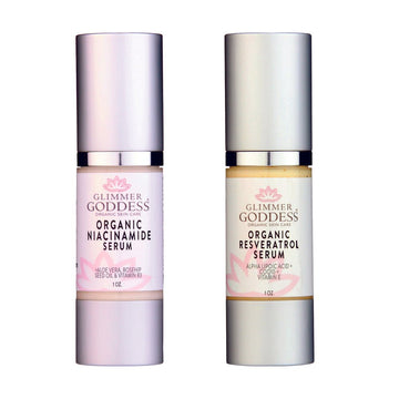 Niacinamide & Resveratrol Face Serum Duo – Anti-Aging, Pore-Reducing & Brightening
