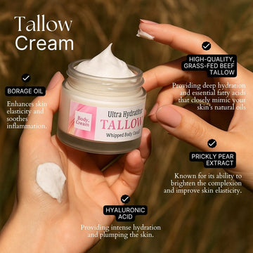 Ultra Hydrating Grass-Fed Tallow Whipped Body Cream